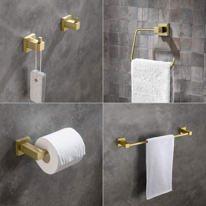 Quadra 5-Piece Bathroom Hardware Set - C-CBA15-5-3