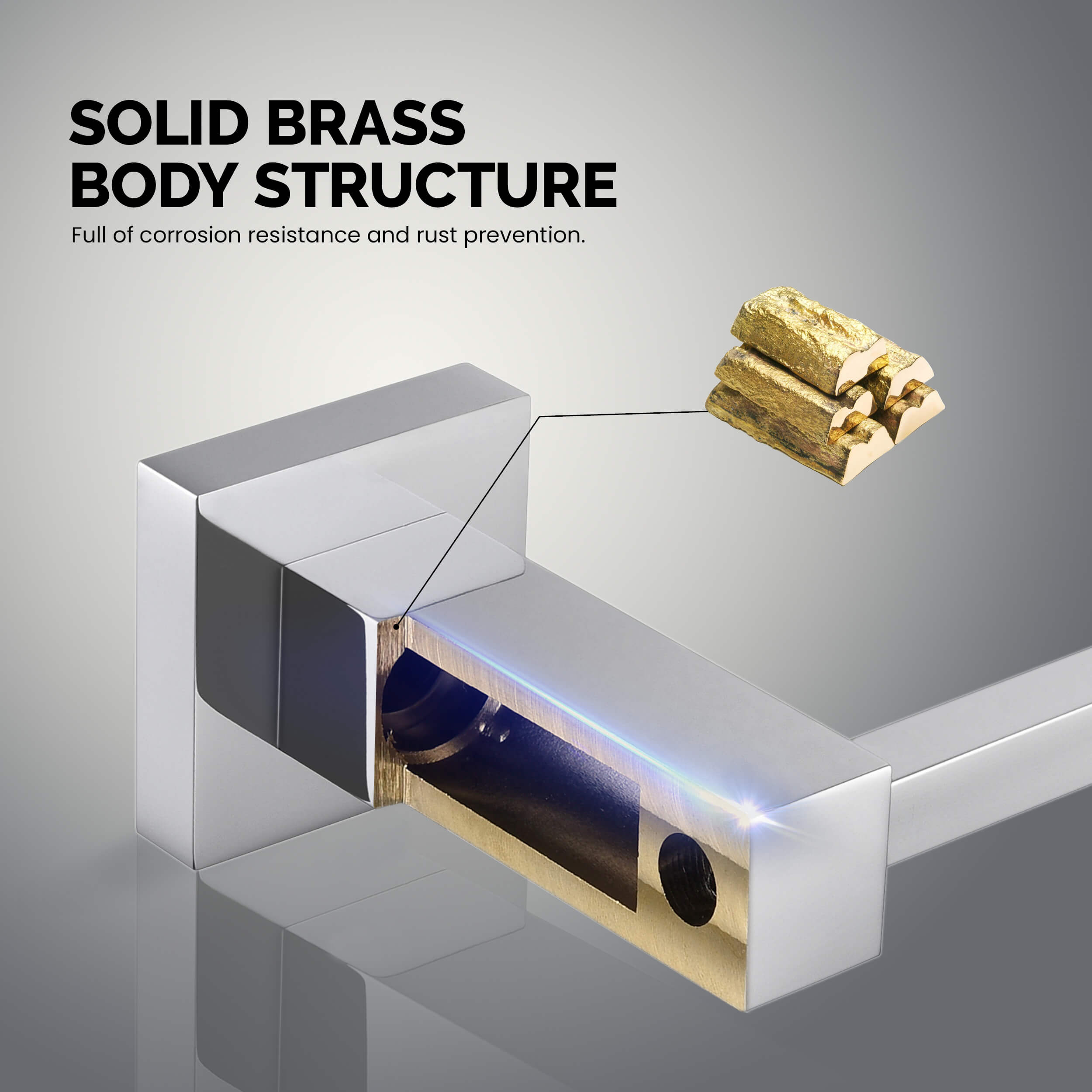 Quadra 5-Piece Bathroom Hardware Set - C-CBA15-5-1