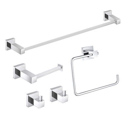 Quadra 5-Piece Bathroom Hardware Set - C-CBA15-5-1