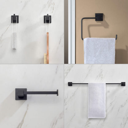 Quadra 5-Piece Bathroom Hardware Set - C-CBA15-5-1