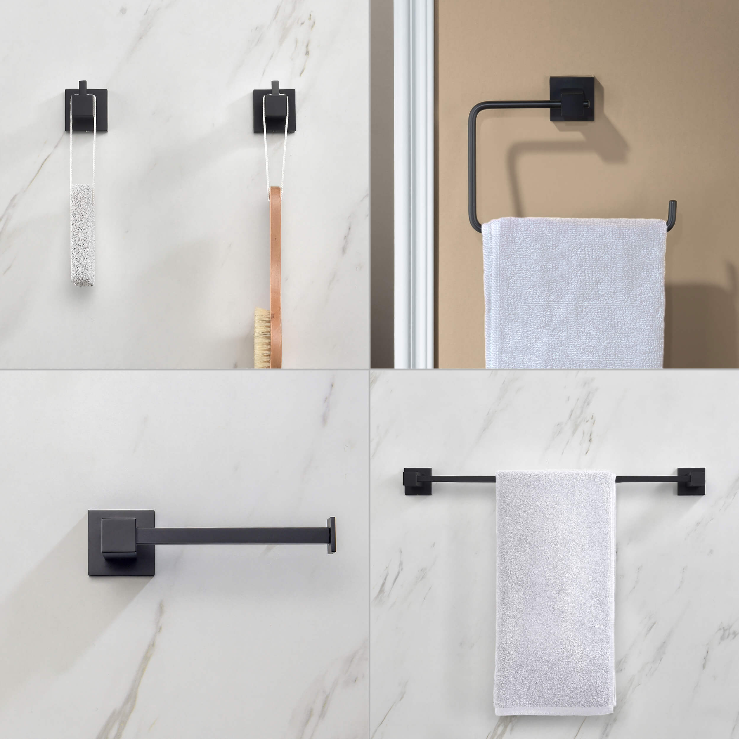 Quadra 5-Piece Bathroom Hardware Set - C-CBA15-5-3