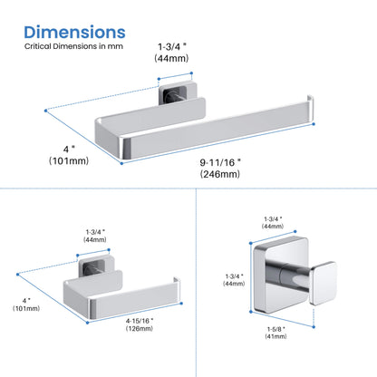 Fusion 4-Piece Bathroom Hardware Set - C-CBA16-4-1
