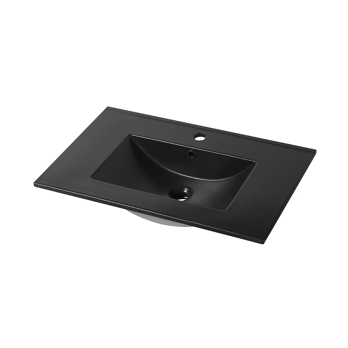 Ceramic Basin 30″ X 18″ Top-Mount Rectangular Matte Black – C04 3018 MB