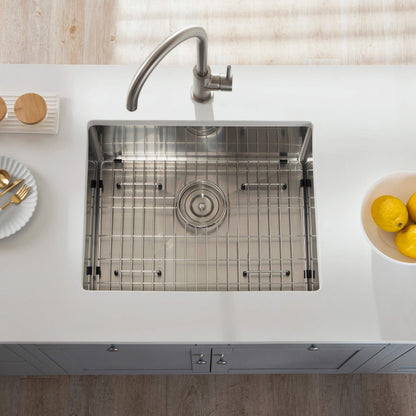 23" Handcrafted Undermount Single Bowl 16 gauge Stainless Steel Kitchen Sink - C1-23S