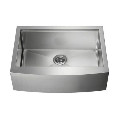 30" Farmhouse Apron Single Bowl Stainless Steel Workstation Kitchen Sink - C1-30SFT