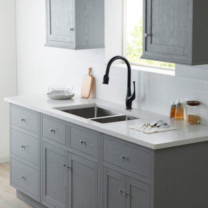 32 3/4" Handcrafted Undermount Double Bowl Stainless Steel Kitchen Sink - C1-33DBS