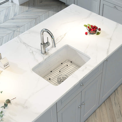 Nova 24" Fireclay Single Bowl Kitchen Undermount Sink - C2-24S