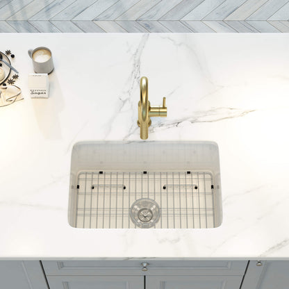 Nova 24" Fireclay Single Bowl Kitchen Undermount Sink - C2-24S