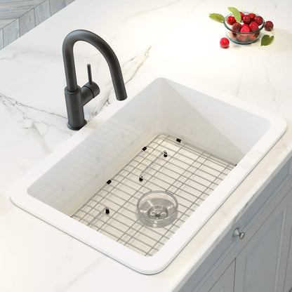 Nova 24" Fireclay Single Bowl Kitchen Undermount Sink - C2-24S
