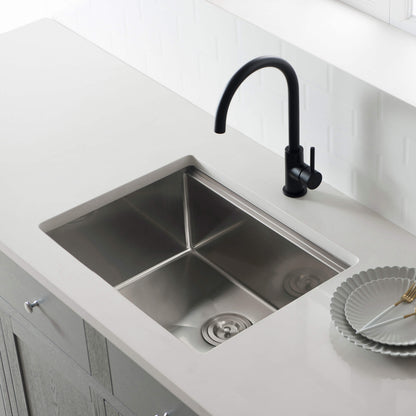 24" Handcrafted 316 Marine Grade Stainless Steel Single Bowl Workstation Undermount Kitchen Sink - C3-24ST