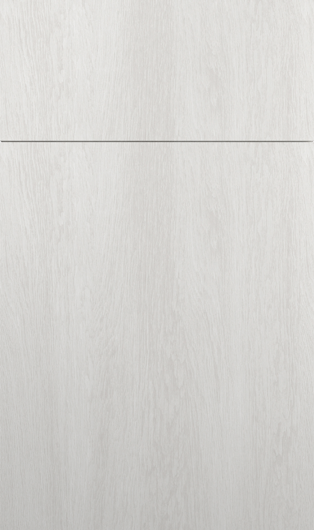 Illume Catalina Muratti 4, featuring clean slab-style doors in soft, muted white with gray undertones for a minimalist kitchen.