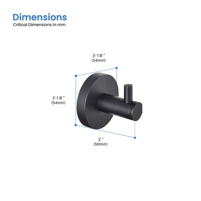 Halo Bathroom Towel & Robe Hook 3 Count - CBA-1401 - 3PC