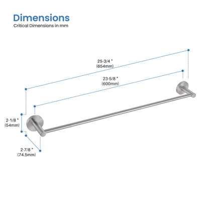 Halo 24 inch Bathroom Towel Bar - CBA-1404