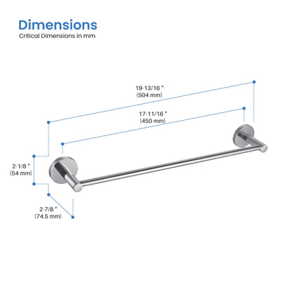 Halo Bathroom 18" Towel Bar - CBA-1407