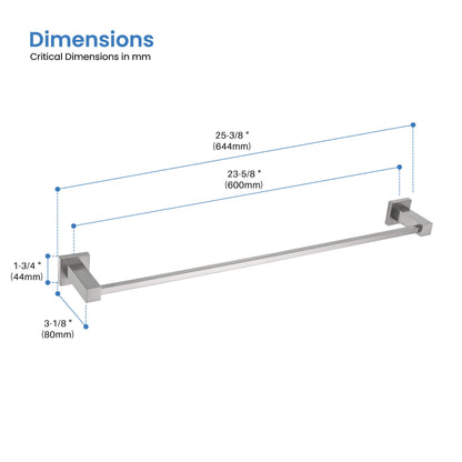 Quadra 24 inch Bathroom Towel Bar - CBA-1504