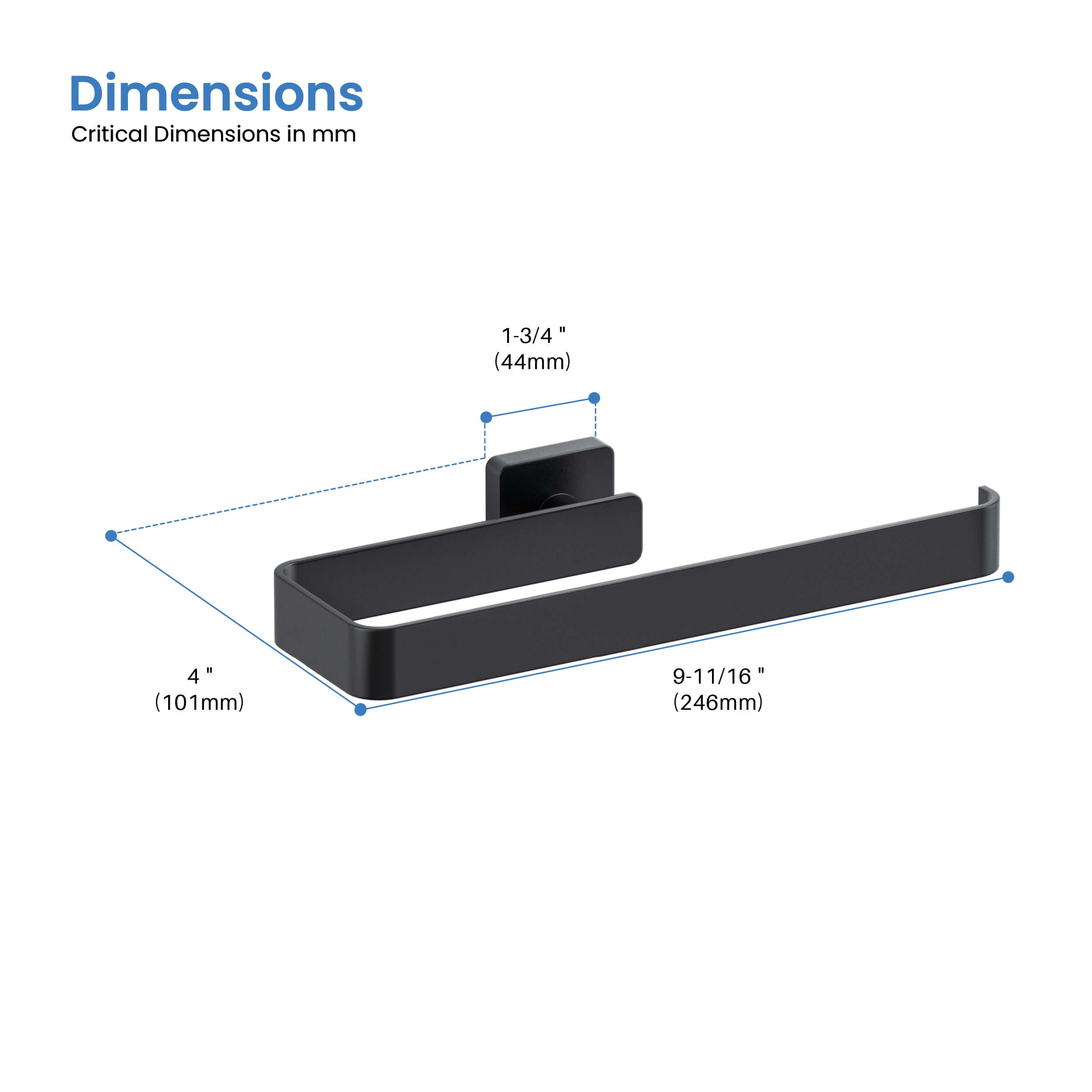 Fusion 10 inch Bathroom Towel Bar - CBA-1603