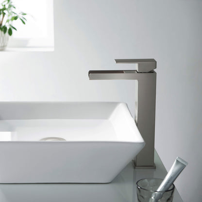 Quadra Waterfall Single Handle Bathroom Vessel Sink Faucet with Pop Up Drain - CBF-1005