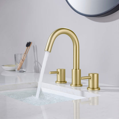 Halo 8" Widespread Bathroom Sink Faucet with Drain Assembly - CBF-1016