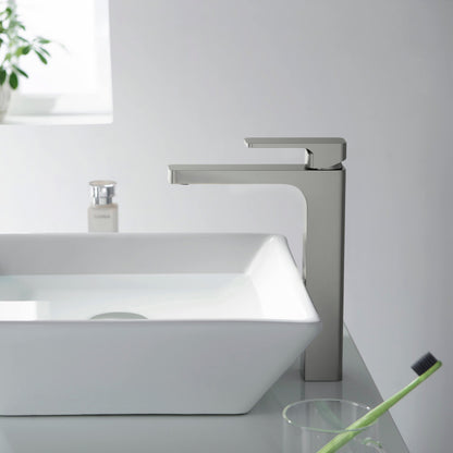 Fusion Single Handle Bathroom Vessel Sink Faucet with Pop Up Drain - CBF-1018