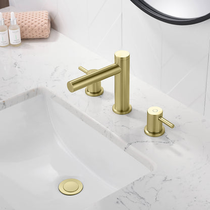 Halo 8" Widespread Bathroom Sink Faucet with Drain Assembly - CBF-1025