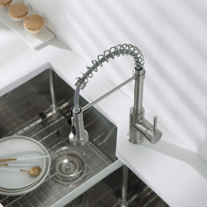 Genova Commercial Style Single Handle Pull Down Kitchen Sink Faucet - CKF-2003
