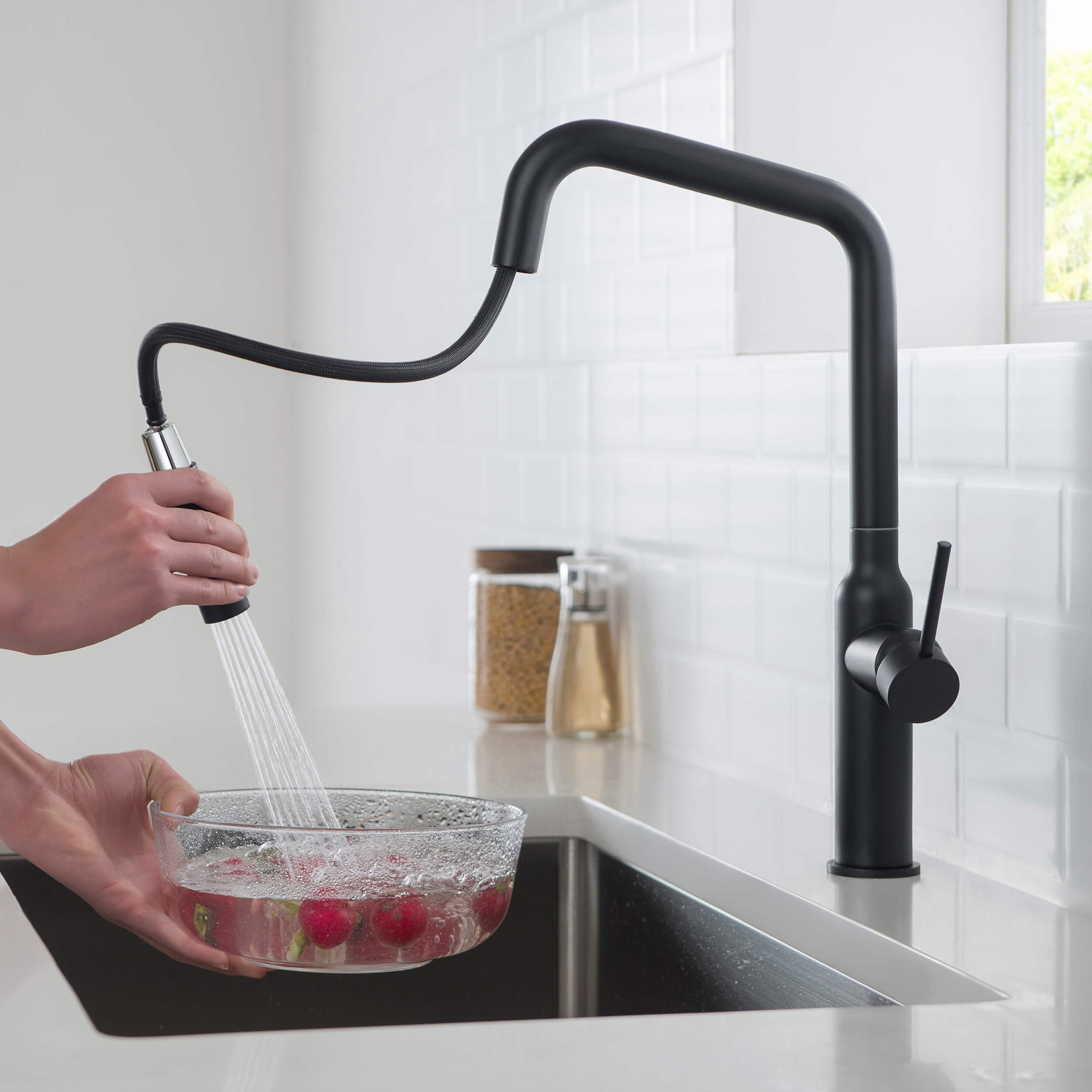 Tampa Single Handle Pull Down Kitchen Sink Faucet - CKF-2007