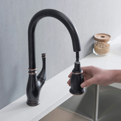 Omaha Single Handle Pull Down Kitchen Sink Faucet - CKF-2009