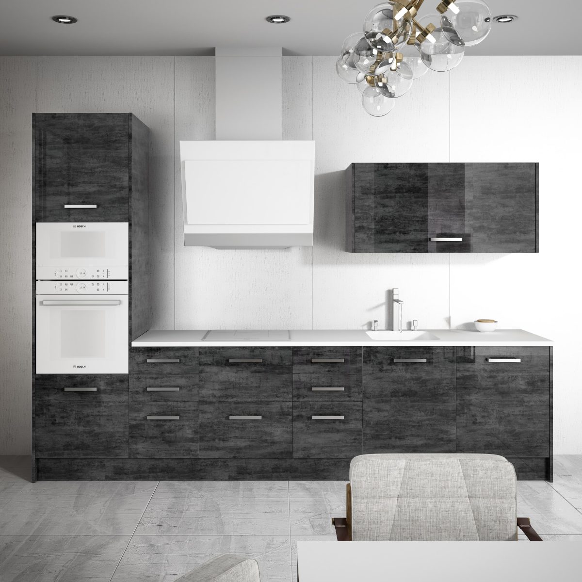 Alvic Luxe Metallo 04 Graft kitchen cabinets - Shop at Home Craft Studio - 2