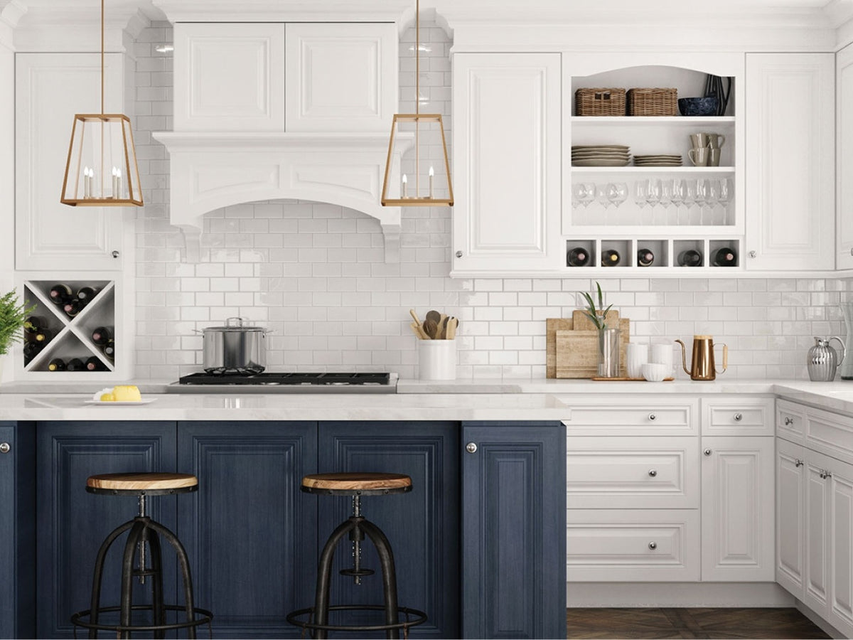 CNC Park Ave Ocean Blue Kitchen Door Style kitchen cabinets - Shop at Home Craft Studio - 2