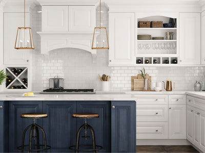 CNC Park Ave Ocean Blue Kitchen Door Style kitchen cabinets - Shop at Home Craft Studio - 2