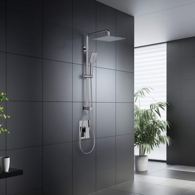 Quadra Pressure Balanced 2-Function Wall Mount Shower Column with Rough In Valve - CSC-4104