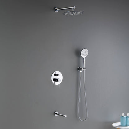 Halo Pressure Balanced 3-Function Wall Mount Shower System with Rough-In Valve - CSF-4004
