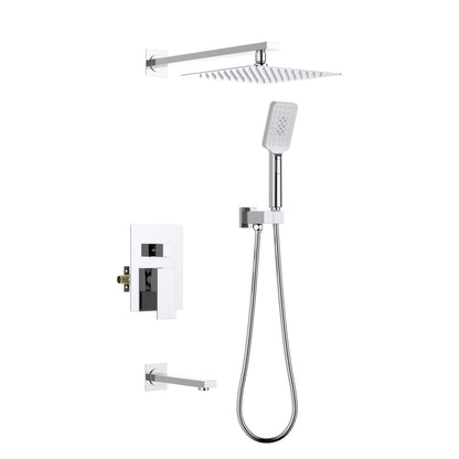 Quadra Pressure Balanced 3-Function Wall Mount Shower System with Rough-In Valve - CSF-4006