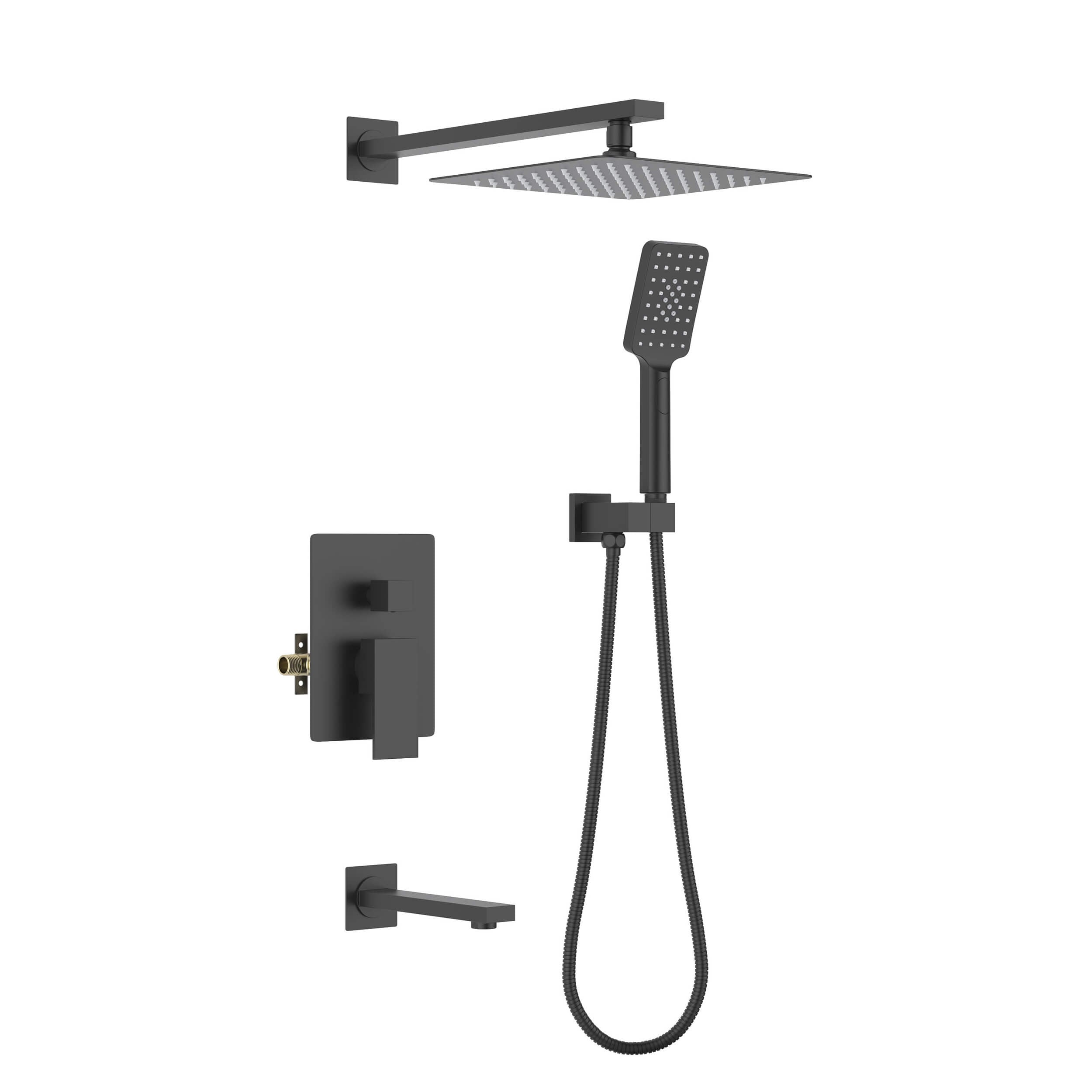 Quadra Pressure Balanced 3-Function Wall Mount Shower System with Rough-In Valve - CSF-4006