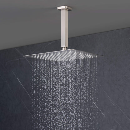 Quadra Pressure Balanced 3-Function Ceiling Mount Shower System with Rough-In Valve - CSF-4013