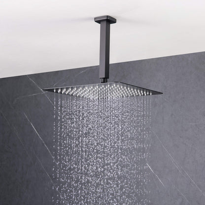 Quadra Pressure Balanced 3-Function Ceiling Mount Shower System with Rough-In Valve - CSF-4013