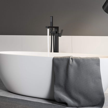 Quadra Floor Mount Tub Filler With Hand Shower - CTF-3002