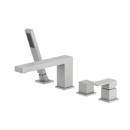 Quadra Deck Mounted Roman Bathtub Faucet with Hand Shower - CTF-3102