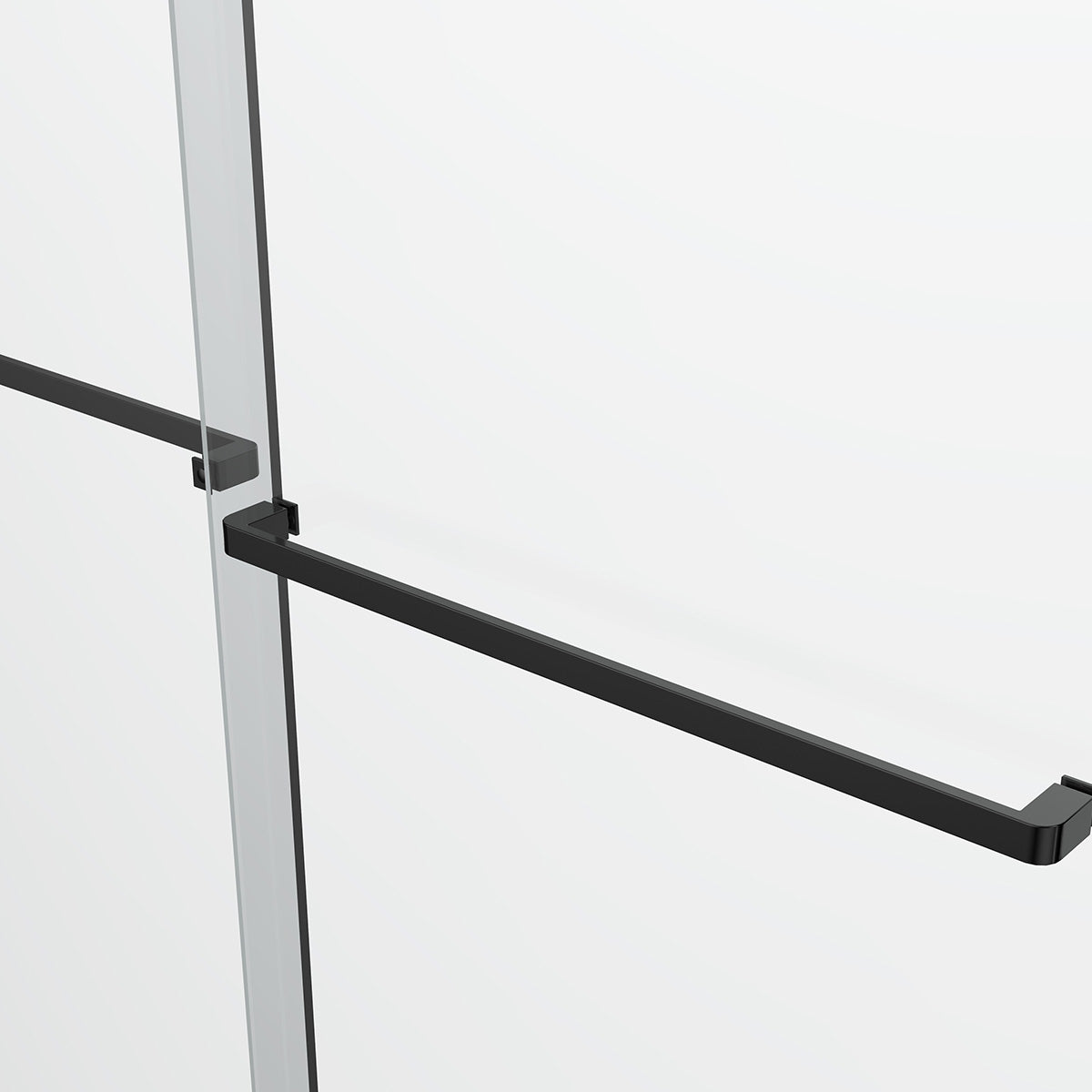 60" AC23 series Bypass Tub Door with Klearteck Treatment (3/8" Thickness) (Matte Black)