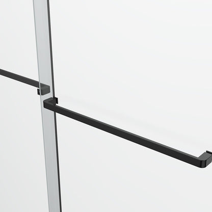 60" AC23 series Bypass Tub Door with Klearteck Treatment (3/8" Thickness) (Matte Black)