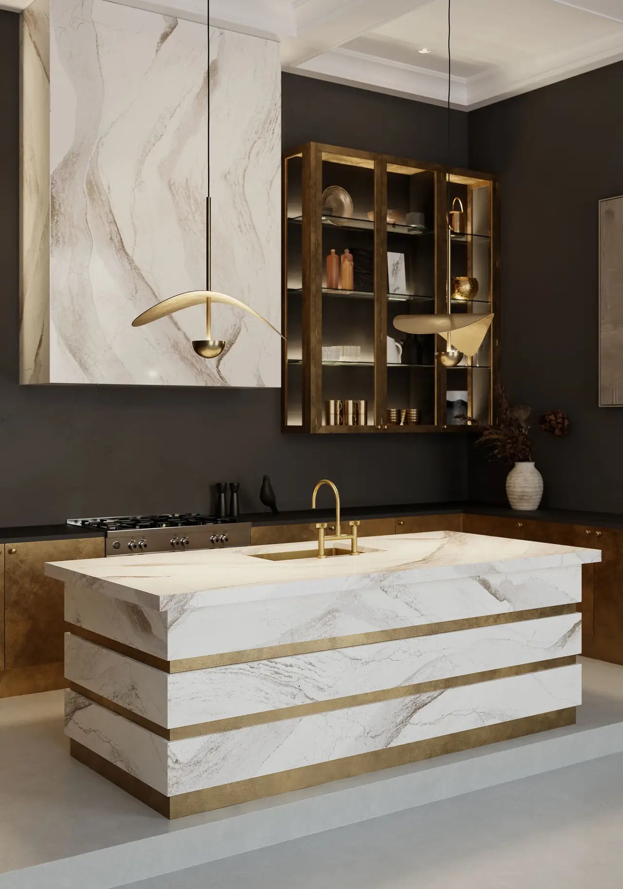 Windsor Brass Satin Ridge Countertops - Shop at Home Craft Studio - 3