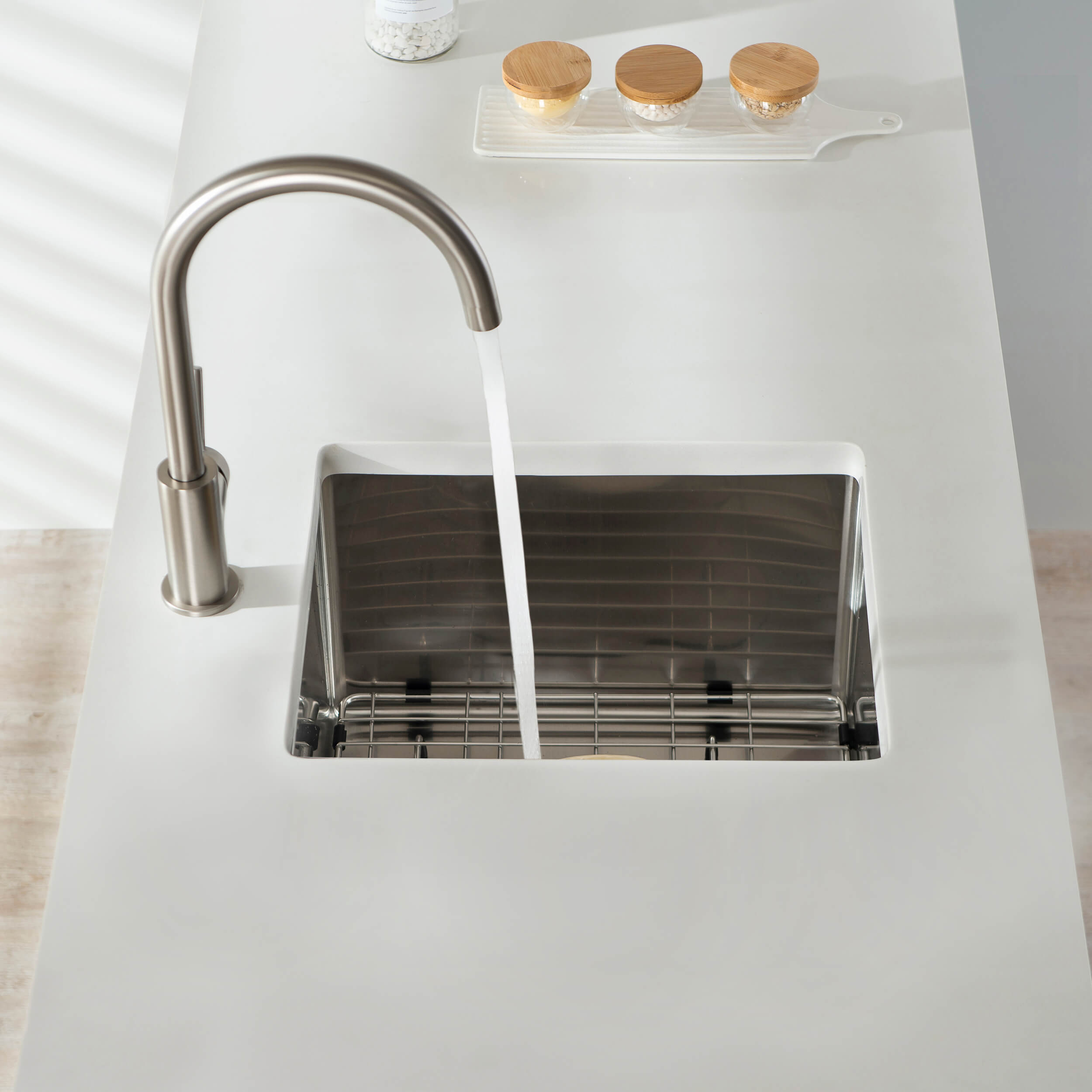 14" Handcrafted Undermount Single Bowl 16 gauge Stainless Steel Kitchen Sink - C1-14S  - Shop at Home Craft Studio - 4