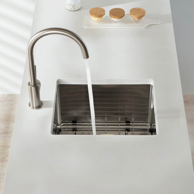 14" Handcrafted Undermount Single Bowl 16 gauge Stainless Steel Kitchen Sink - C1-14S  - Shop at Home Craft Studio - 4