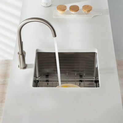 16" Handcrafted Undermount Single Bowl 16 gauge Stainless Steel Kitchen Sink - C1-16S  - Shop at Home Craft Studio - 3