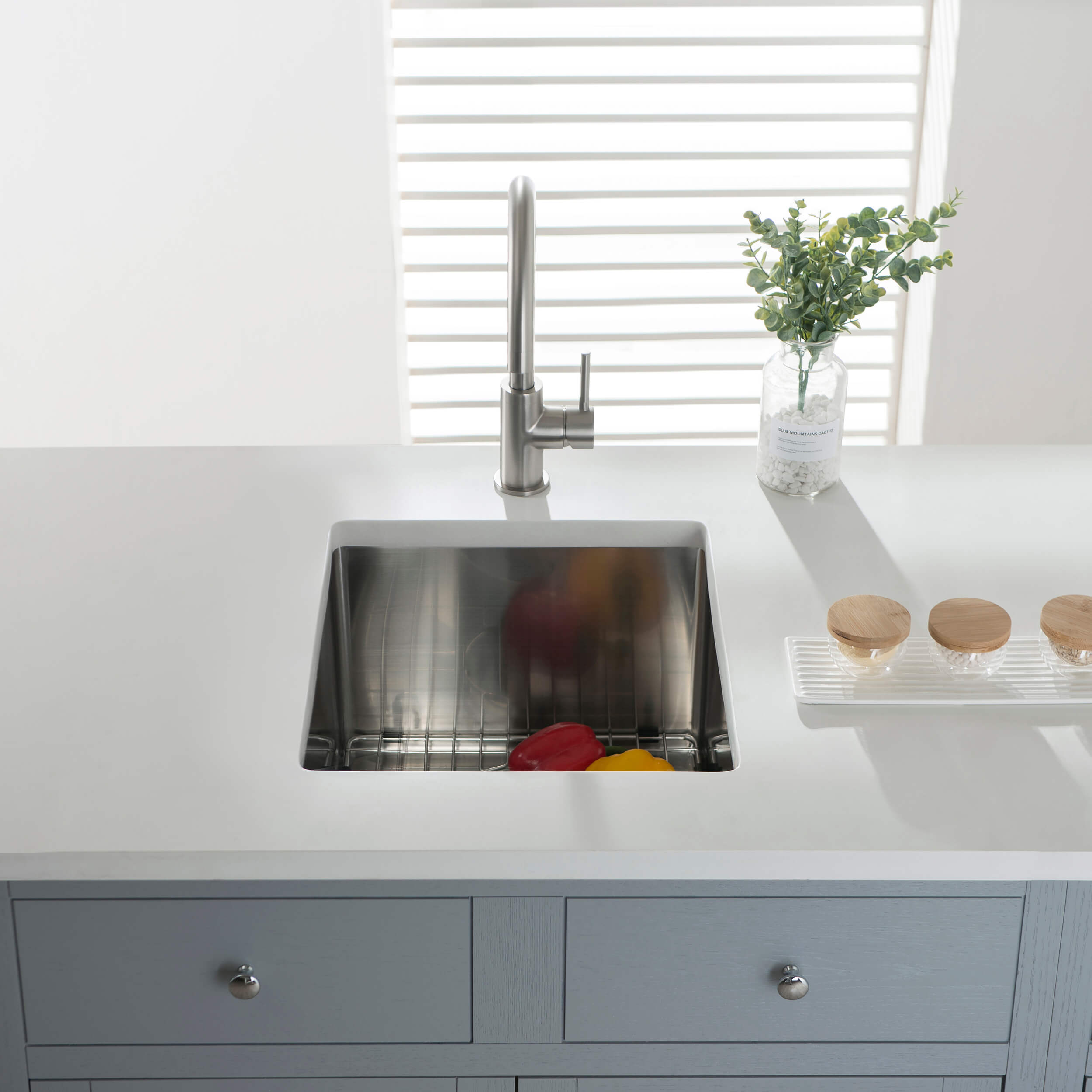 16" Handcrafted Undermount Single Bowl 16 gauge Stainless Steel Kitchen Sink - C1-16S  - Shop at Home Craft Studio - 4