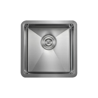 16" Handcrafted Undermount Single Bowl 16 gauge Stainless Steel Kitchen Sink - C1-16S  - Shop at Home Craft Studio - 6