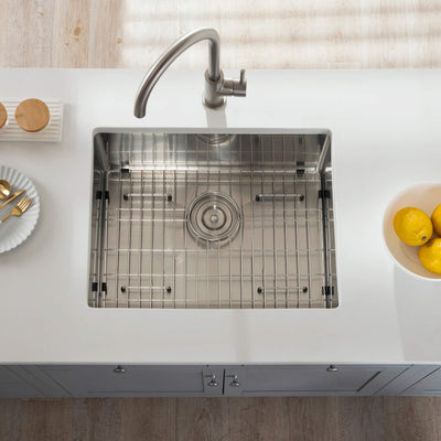 21" Handcrafted Undermount Single Bowl 16 gauge Stainless Steel Kitchen Sink - C1-21S  - Shop at Home Craft Studio - 4