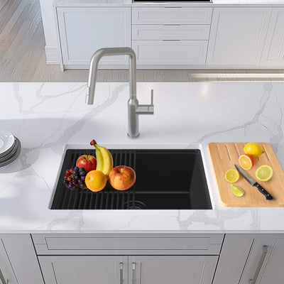 23" Undermount Workstation Single Bowl Quartz Kitchen Sink - C4-23ST  - Shop at Home Craft Studio - 8