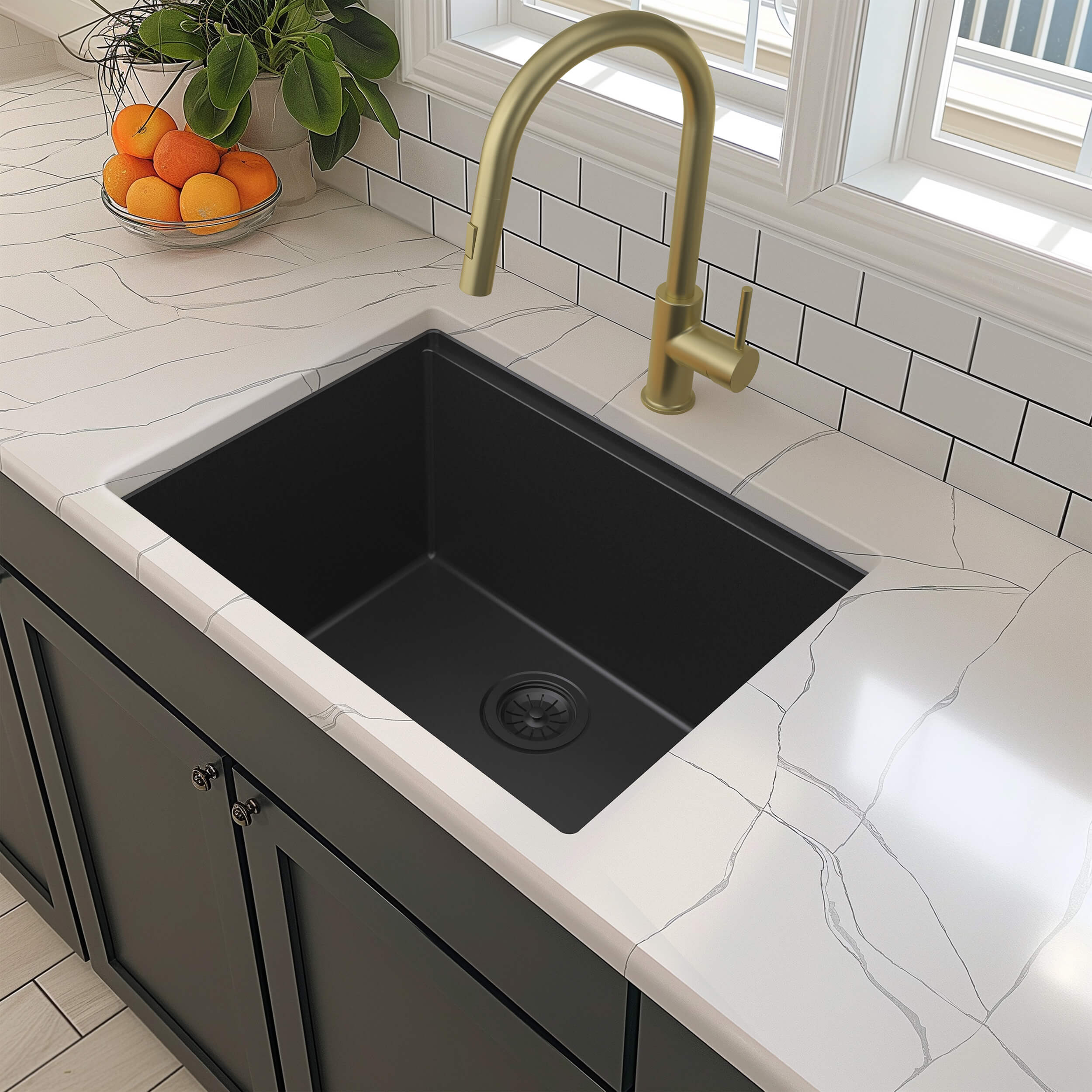 25" Undermount Workstation Single Bowl Quartz Kitchen Sink - C4-25ST  - Shop at Home Craft Studio - 4