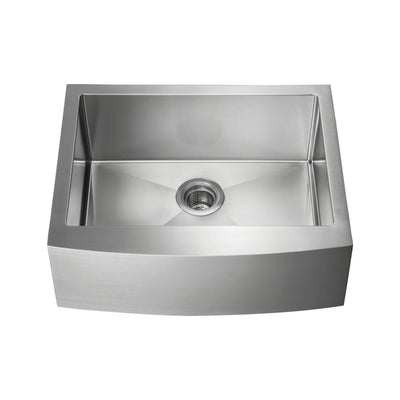 27" Handcrafted Farmhouse Apron Single Bowl Stainless Steel Kitchen Sink - C1-27SF  - Shop at Home Craft Studio - 5